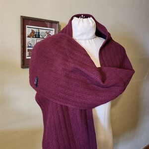 J Crew Burgandy Merino Wool Scarf Wrap